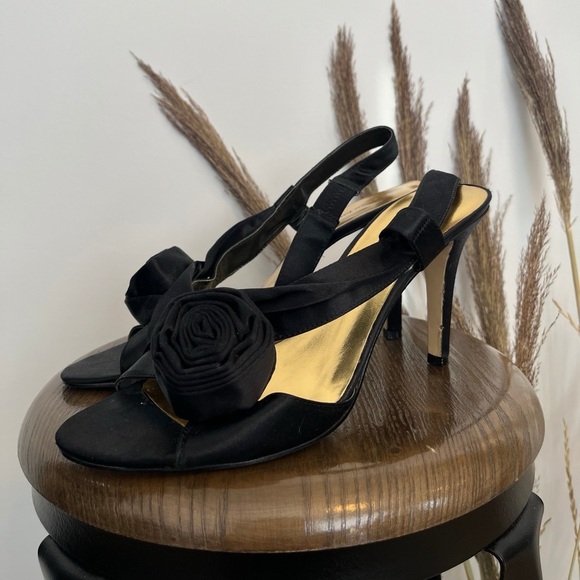 Enzo Engiolini Black Slingback Heels size 10 - Picture 4 of 10